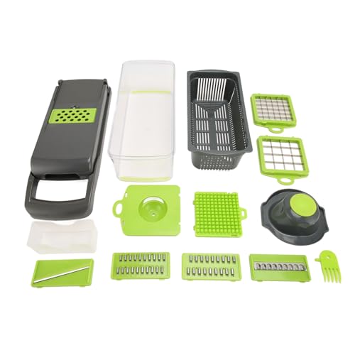 Cortadora y triturador multifunción para vegetales verde ABS miniatura 5