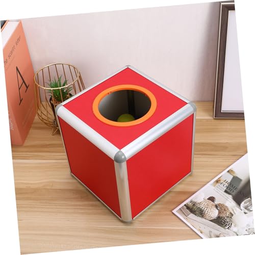 Caja de rifa roja de aluminio para eventos y sorteos reutilizable 6