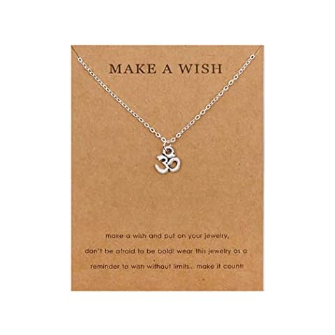 jewelleryjoy Make a Wish OM Necklace Pendant Chain in Organza Bag Woman Cover
