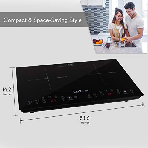 image for Double Induction Cooktop - Portable 120V Portable Digital Ceramic Dual