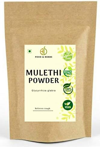 A D Food & Herbs Organic Mulethi|Licorice|Yashtimadhu|Glycyrrhiza Glabra Powder ( 250 GMS )