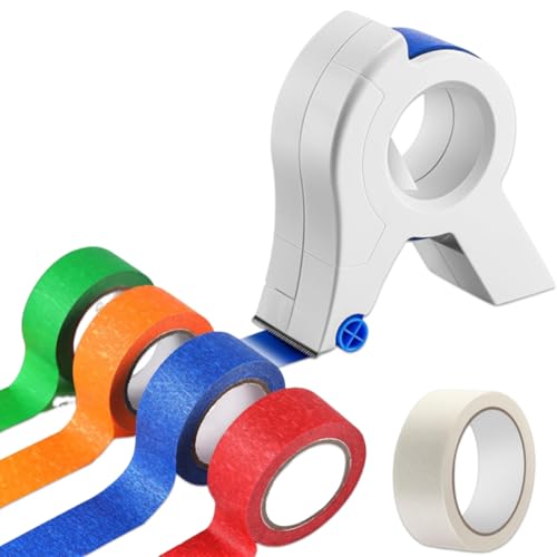 Image of Masking Paint Tape Applicator, Portable Masking Paint Tape Dispenser Cutter Tightly Seals Tape onto Various Surfaces for Painting Trim Door Frames
