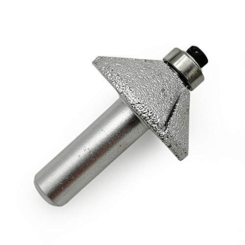 DIATOOL - 1 fresadora de diamante para cortador de mármol de granito con vástago de 1,27 cm para fresadora de piedra (n.º 16-30)