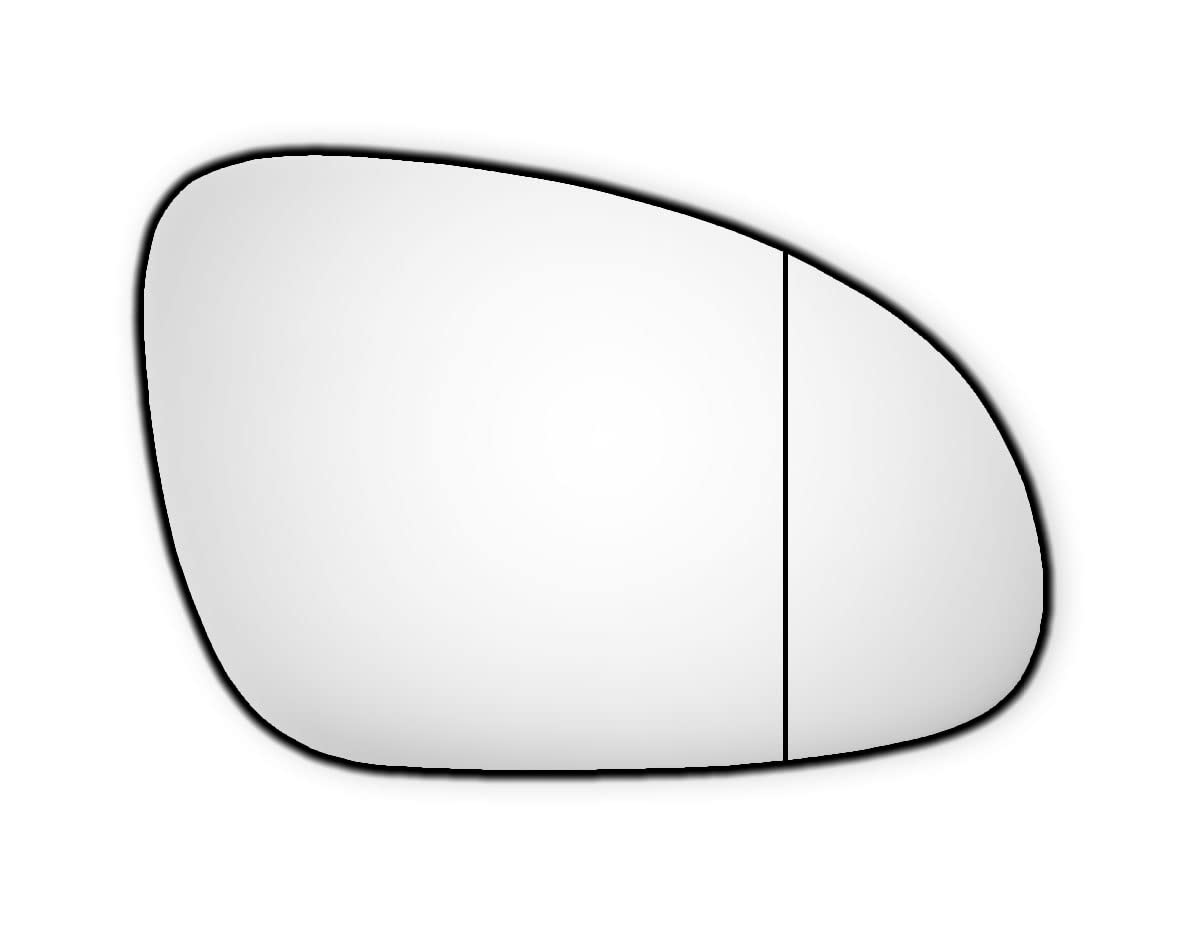 Wing mirror glass replacement RIGHT DRIVER SIDE OFFSIDE - compatible with VW GOLF 5 MK 5 2003-2007 - TO STICK ON Car side wing mirror blindspot - Car wing mirrors & replacement parts