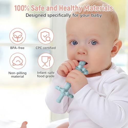Image of 4 Pack Baby Teething Toys - Anti-Choking Design
