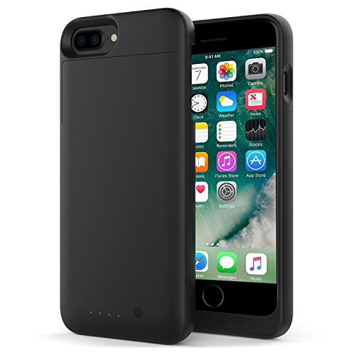 MoKo Battery Case for iPhone 7 Plus / 6s Plus / 6 Plus - Portable 4000mAh Battery Pack External Rechargeable Protective Charger Case for iPhone 7 Plus / 6s Plus / 6 Plus [MFI Apple Certified] Black