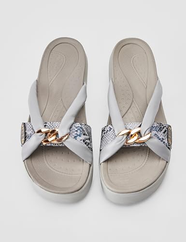 Image of ELLE Women Textured Platform heel sandal with Chain Detail