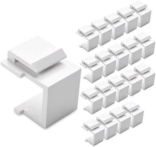 Cable Matters (20-Pack) Blank Keystone Jack Inserts in White