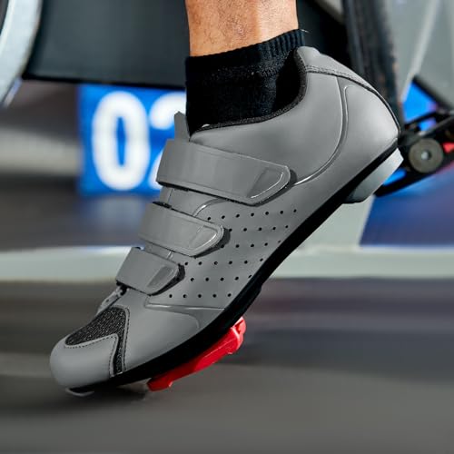 Mens Cycling Shoes for Peloton Size 7 to 15 - Compatible with 2 Bolt SPD Clips Indoor Cycling Spin Shoes with 3 Bolt Look Delta - for Indoor Outdoor Road Bike Riding2