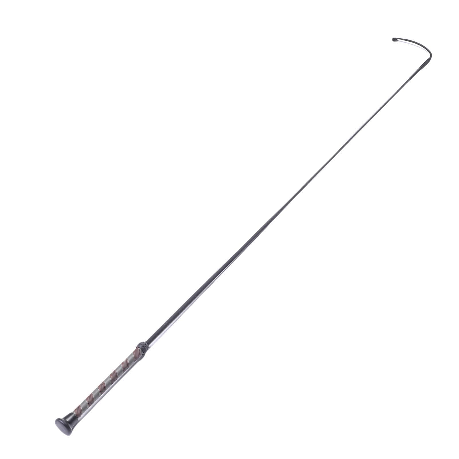 RiToEasysports Fusta de Caballo de Fibra de Carbono, Látigo de Montar de 110cm con Cabeza Tejida de Nylon para Entrenamiento Ecuestre