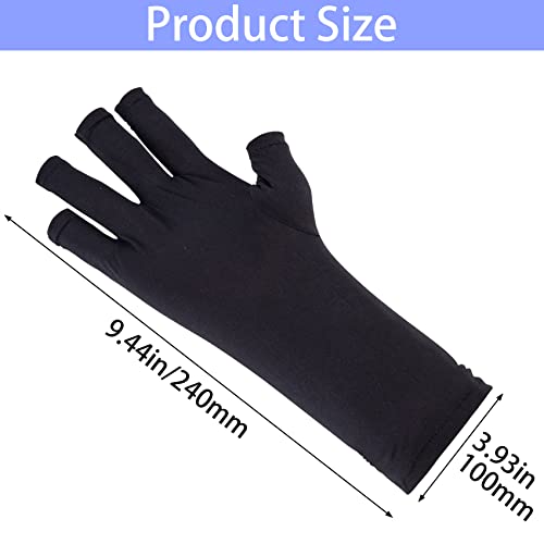 ANCIRS Luvas UV para lâmpada de unhas de gel, luvas anti-UV sem dedos para acessórios de arte de unh