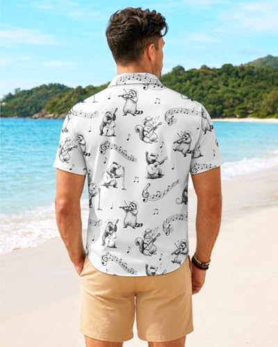 Image of 99TIMORO Fathers Funny Mens Hawaiian Shirt, Movie Button Down Short Sleeve Top, Father Day Summer Gifts