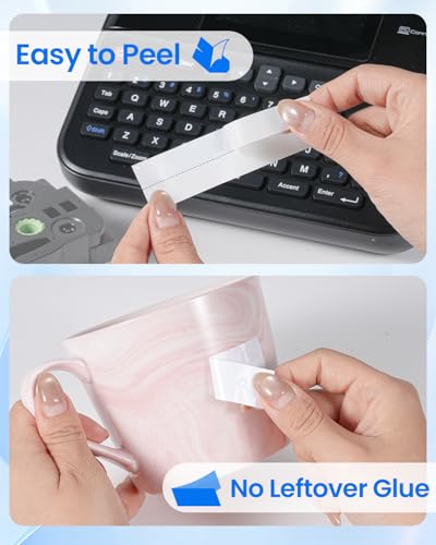 Image of TZe-251 24mm 0.94 Laminated White Tape Replace for Brother Label Maker Tape Aze-251 Compatible with P-Touch Label TZ TZe 1 inch Black on White for PT-D600 PT-D610BT PT-P710BT PTP700 Refills,4 Pack