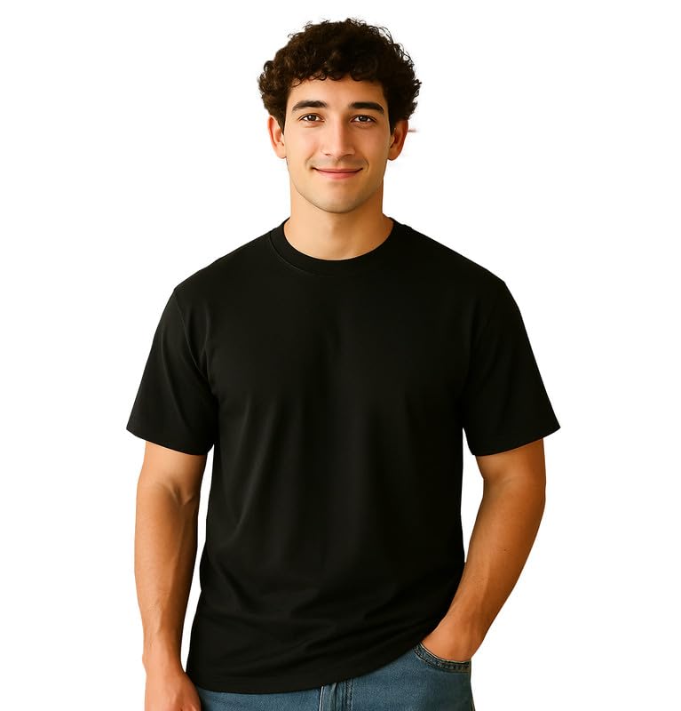 Image of Sleepynuts Men's Regular Fit Round Neck Half Sleeves Solid Casual Wear T-Shirt
