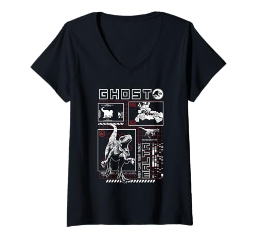 T-shirt Atrociraptor Ghost Jurassic World Col V Anti-Déformation pour Fan