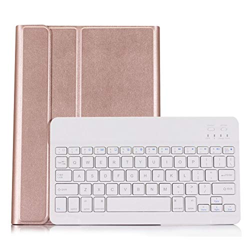 Étui en cuir PU pour Samsung Galaxy Tab S7 Plus avec clavier amovible anti-rayure chic