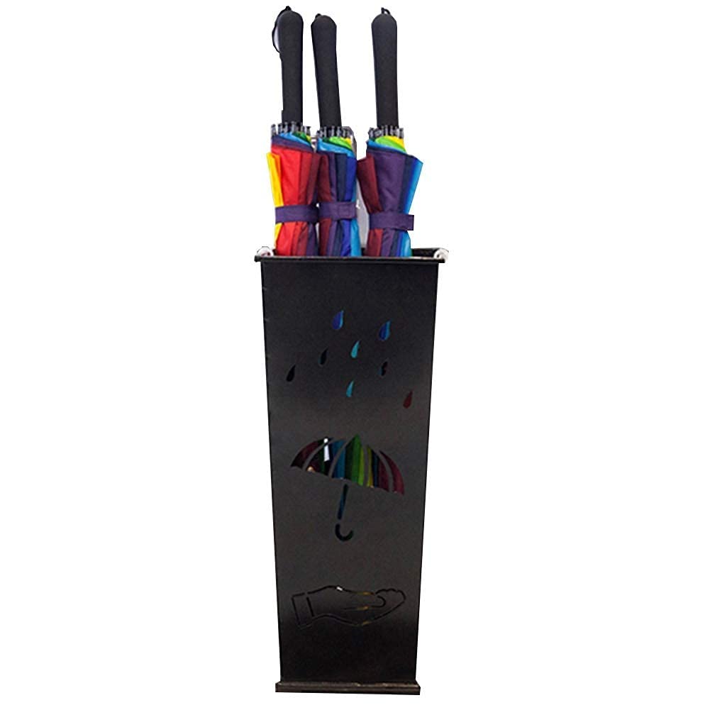 Porte-parapluies intérieur en fer forgé avec baril de rangement creux pour cannes