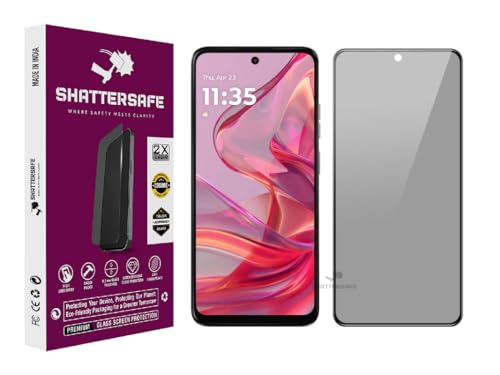 Image of Anti-Spy Privacy Tempered Glass Compatible For Motorola G45 5G [Pack of 1]. 9H Hardness, Anti-Scratch, Edge-to-Edge Protection With Easy Installation Kit & Case Friendly Fit.