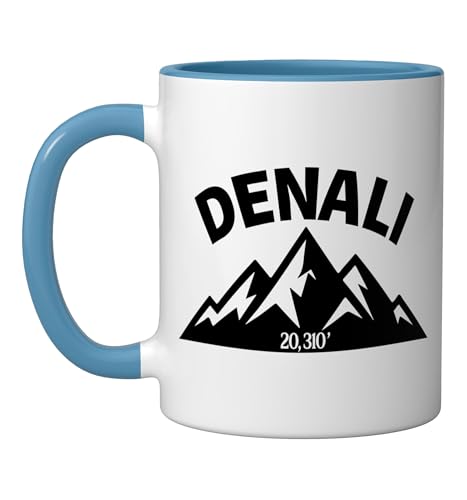 Denali Mountain Peak Elevation Alaska National Park Hiking Ceramic Mug,