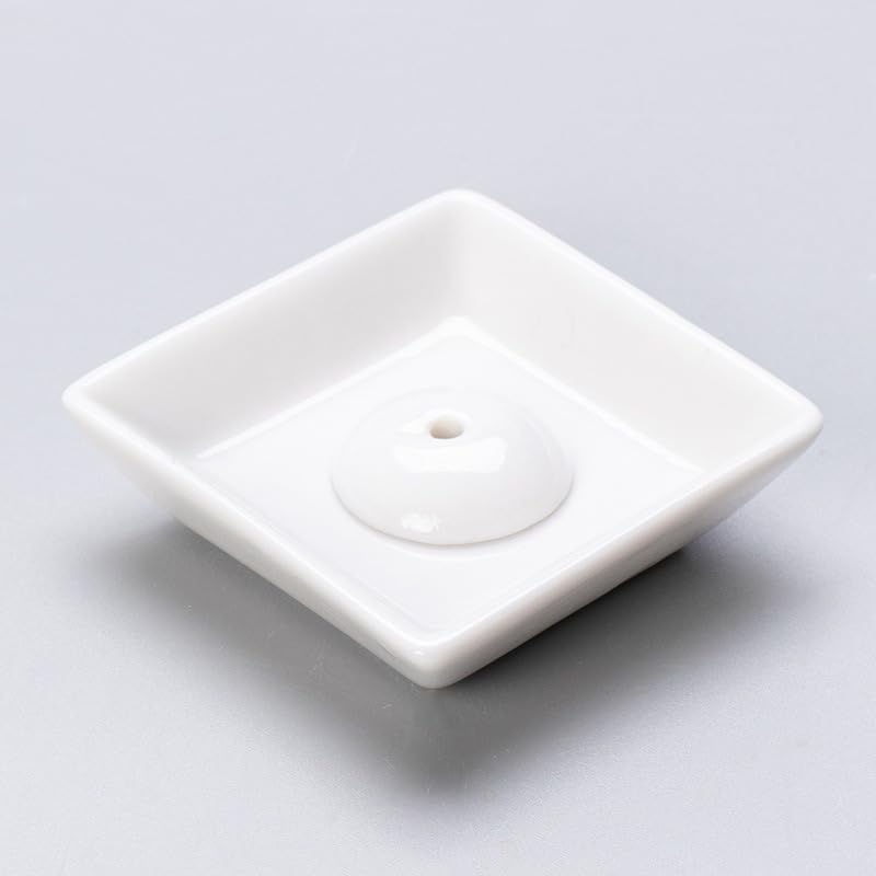 Base d'encens propre et stable en céramique blanche pour éviter les cendres
