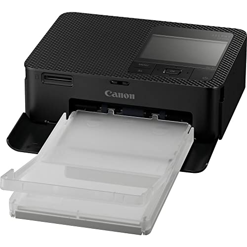 Image of Canon SELPHY CP1500 Compact Photo Printer (Black) (5539C001) KP-108IN Color Ink & Paper Set + 64GB Ultra Memory Card + Cleaning Kit + Memory Card Wallet + Card Reader