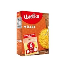 Uvelka Millet Boil-in-Bag Psheno - 5x80g 14.1 oz, From Russia, Kosher, Pack of 1