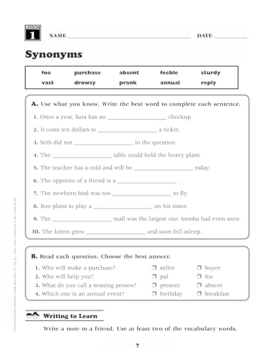 240 Vocabulary Words Kids Need to Know: Grade 3: 24 Ready-to-reproduce Packets That Make Vocabulary Building Fun & Effective (Teaching Resources) - Image 5