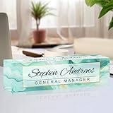 Name Plate for Desk Personalized Office Acrylic Desk Name Plate Funny, Custom Office Desk Accessories Desk Decorations Gift, Acrylic Desk Ornaments