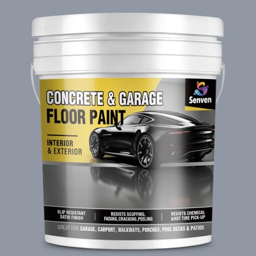 Pintura para Pisos SENVEN Concrete & Garage Floor Paint Gris Claro 5 Galones, Acabado Semi Brillante, Interior/Exterior miniatura 1
