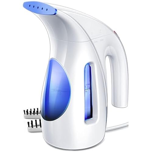 HiLIFE Steamer for Clothes, Portable Handheld Clothing Steamer, 240ml Big Capacity, 700W, Strong Power, Fabric Quick Wrinkle Remover with Brush for Home, Office(ONLY 120V) -Blue