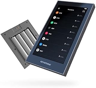 Keystone - Cryptocurrency Hardware Wallet 100% air-gapped, 4-inch Touch Screen, Fingerprint Sensor, Store Your Crypto securely (Keystone Essential)