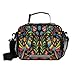 KOCOART Mexican Flower Embroidery Lunch Bag for Women Men Insulated Cooler Tote Bag with Adjustable Shoulder Strap Large Capacity Reusable Leakproof Picnic Lunch Box Outdoor for Adult Office
