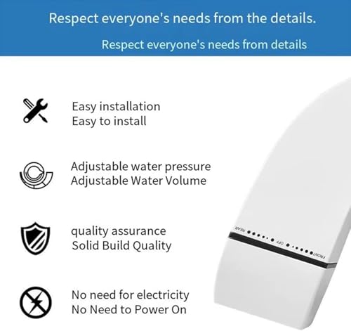 Accesorio de bidé ultrafino con presión ajustable para inodoro convencional 4