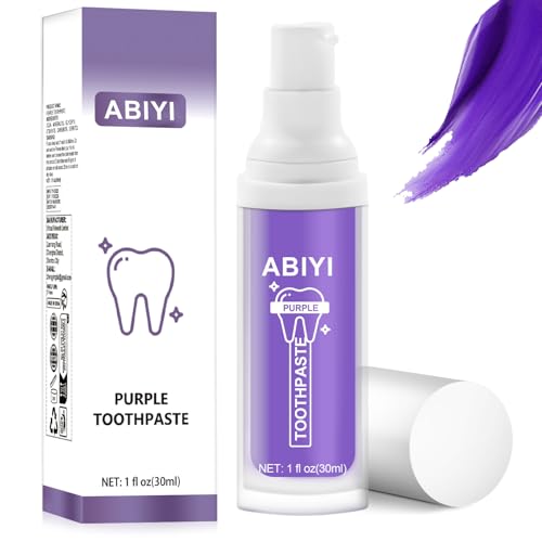 Pasta de dientes blanqueadora Purple Teeth, pasta de dientes blanqueadora, eliminación de manchas de dientes, pasta de dientes morada para blanquear los dientes