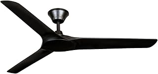Lucci Air Abyss Black 56-inch Indoor/Outdoor Ceiling Fan with Black Blades