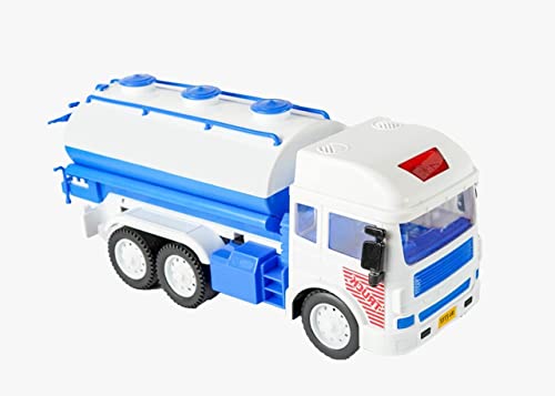 Image of Toy Truck Diecast Cars Truck with Light and Sound Pull Back Vehicles Toy Trucks for Kids ?Colors as Per Stock? (Water Tanker)