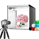 Studio-Lichtbox, 50 cm, faltbar, Fotobox mit und Diffusor, tragbar, faltbar, mit 6 Arten von Farb-Hintergründen für Produktfotografie