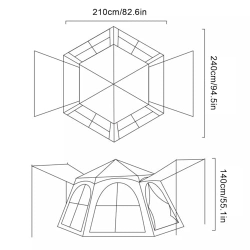 Carpa Familiar Doble Capa para Camping, 3-5 Personas miniatura 2