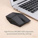 Fabater Mysz Bezprzewodowa, Ergonomiczna Mysz Optyczna 2,4G o Niskim Poziomie Hałasu z Odbiornikiem USB, 6 Przycisków, Przenośne Optyczne Myszy Komputerowe z regulacją DPI (GRAY)