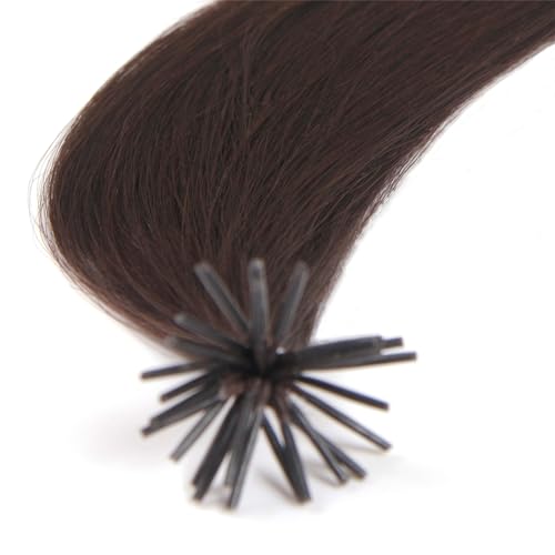 16" 18"20" 22" Pre Bonded Remy Human Hair Extensions -Stick Tip-0.6g x 25strands-Grade AAA- Multi Colours (18", 2 Dark Brown)