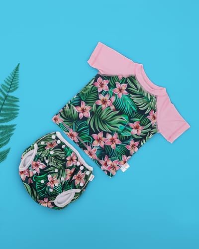ALVA Baby Girls' Bikini Sets, 0-12M Reusable Swim Diaper with Matching Top — 사진 6