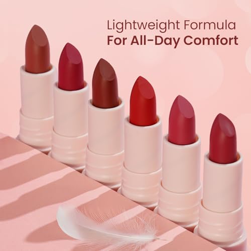Image of Swiss Beauty Stay All Day Lipstick | 12-Hour Stay | Transfer-Proof | Matte Finish | With Vitamin E & Shea Butter | Shade- 7. Sassy, 4g (1 Count)