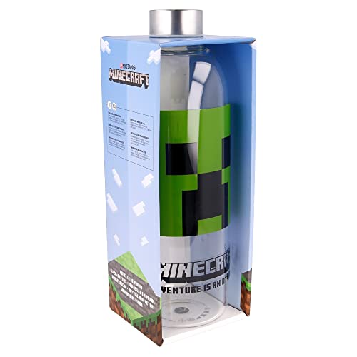Stor 8412497004454 Glass Bottle, 1030 ml Capacity, Minecraft, Multicolor, Estándar - Image 3
