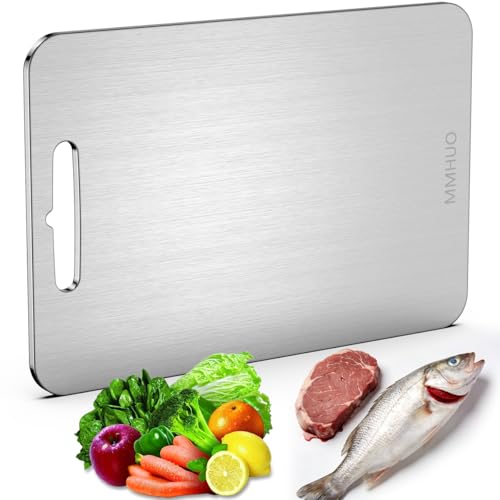 Cutting Board,304 Foodgrade Stainless Steel Cutting Board for Kitchen,Dishwasher Safe,Double-sided