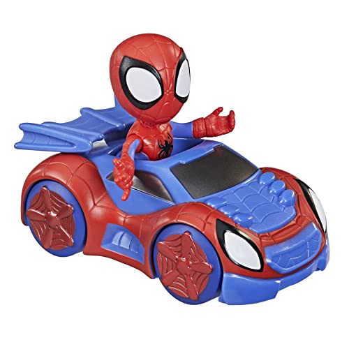 Marvel, Boneco Homem-Aranha e Carro-Aranha Spidey, Azul