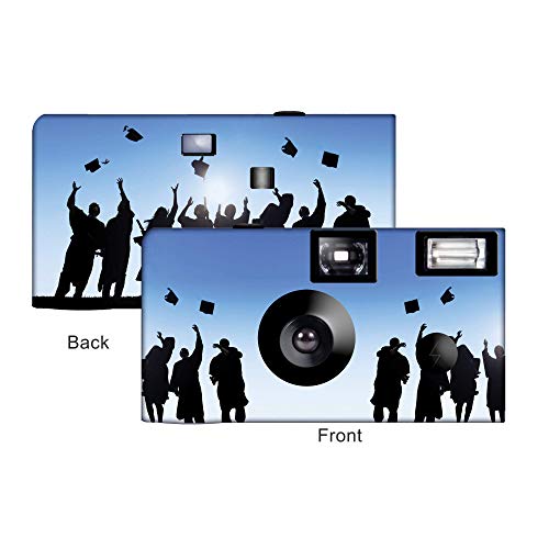 5 Blue Sky Graduation Custom Disposable Cameras, Can be Personalized, Single Use, Graduation