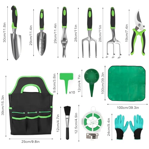 USHOP Tuingereedschapsset,Gereedschap voor Tuinieren,Hand Tool Gift Kit,Tuingereedschap met Opbergtas,Bonsai Gereedschapsset,Plantengereedschapsset met Opbergtas,Cadeau voor Tuinders en Tuiniers - Afbeelding 4
