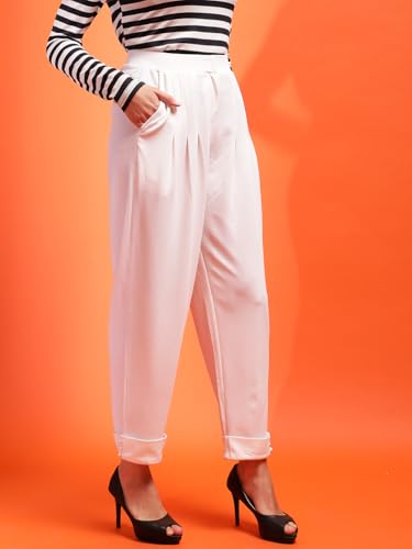 Image of KOTTY Women's High Waist Pleated Wide Leg Trousers