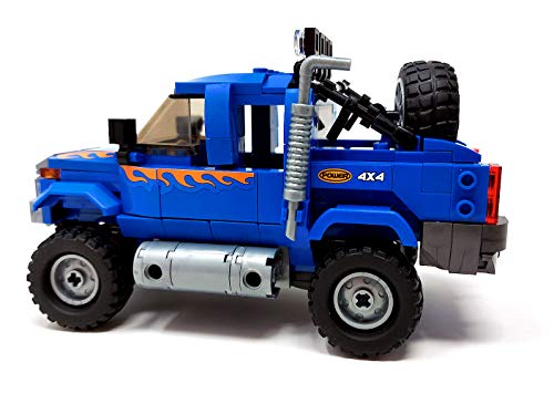 Brigamo Bausteine Monstertruck F350 Pick Up Auto Geländewagen 363 Klemmbausteine – Bild 4