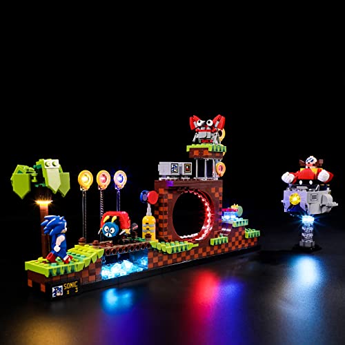 Image of BRIKSMAX Light for Lego-21331 Sonic The-Hedgehog Green-Hill-Zone - Led Lighting Kit Compatible with Lego Ideas - Not Include The Lego Set